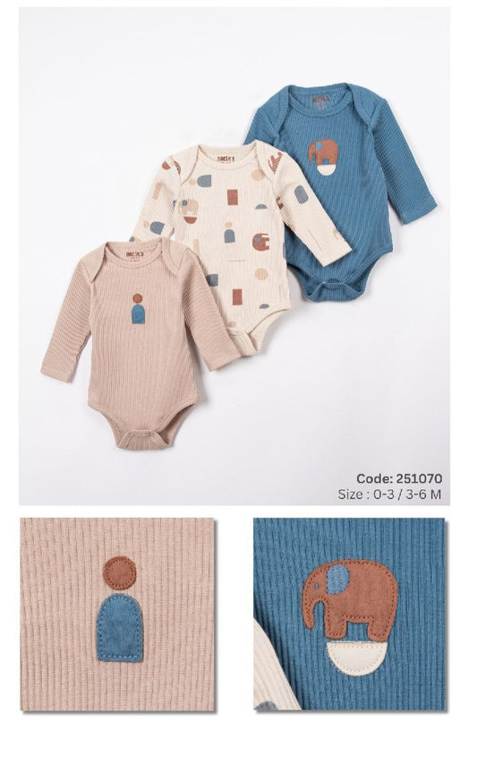 PACK OF THREE SETS - Ribbed