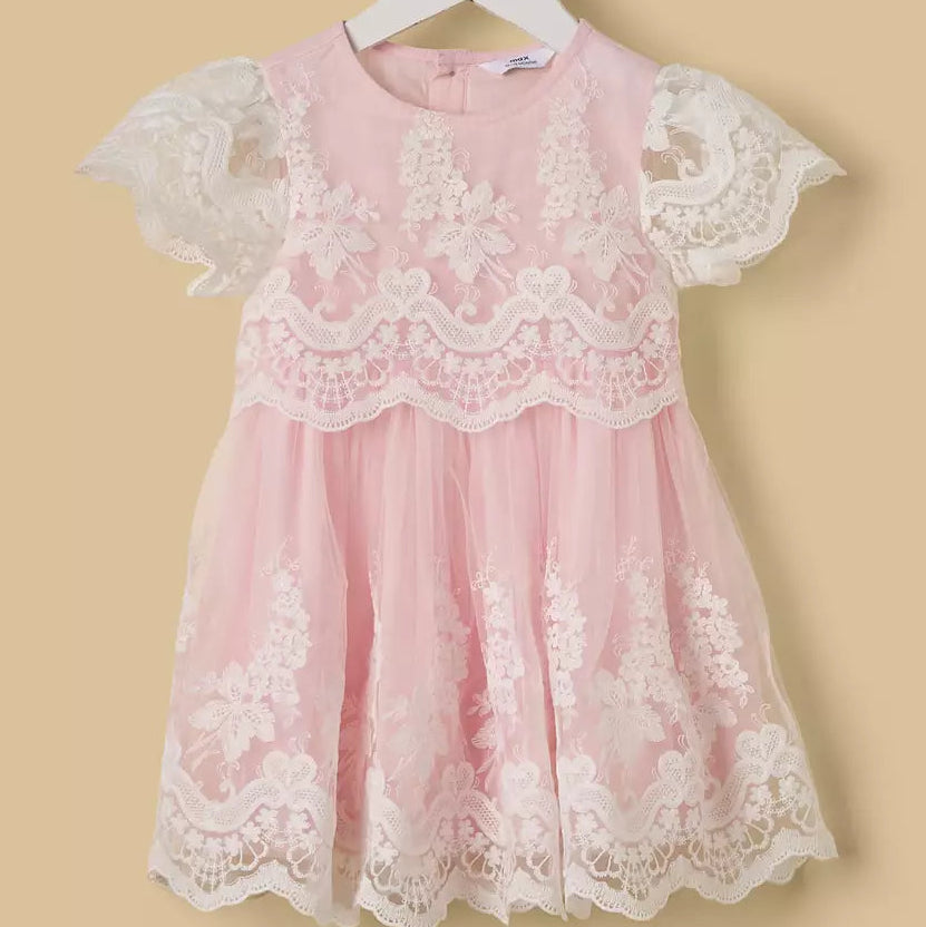 MAX-Mesh Overlay Dress with Bloomers