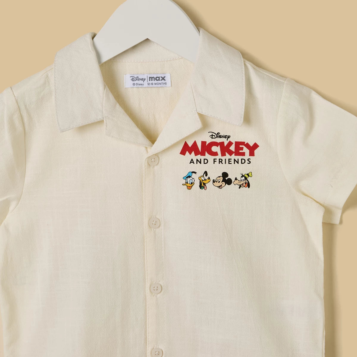 MAX - Mickey Mouse and Friends Print Cotton Shirt and Jeans Set