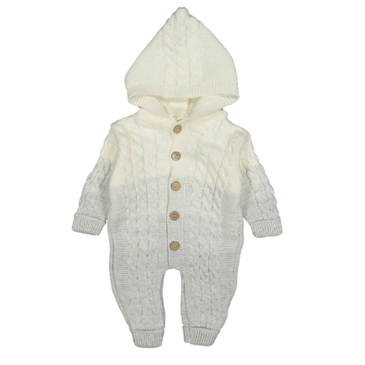 WOOLEN ROMPER WITH HOOD