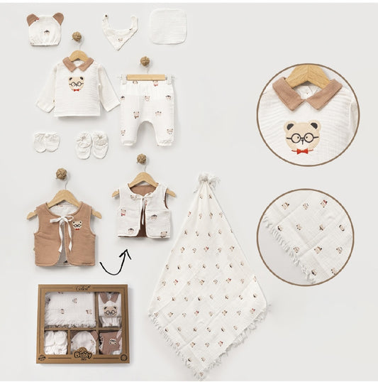 BEAR - PREMIUM MUSLIN WELCOME SET