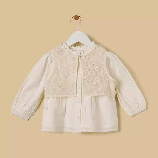 MAX-Textured Top with Shrug