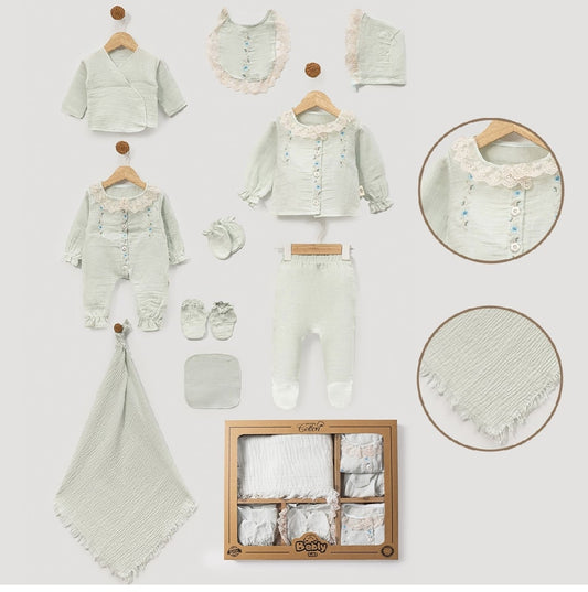 EMBROIDERED-PREMIUM MUSLIN WELCOME SET