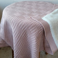 KNITTED DOUBLE SIDED SHERPA - baby blanket