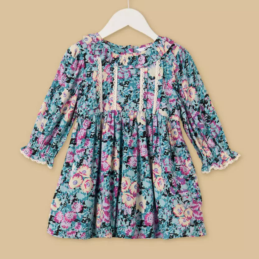 MAX-Floral Print Dress with Bloomers