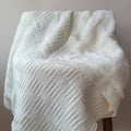 KNITTED DOUBLE SIDED SHERPA - baby blanket