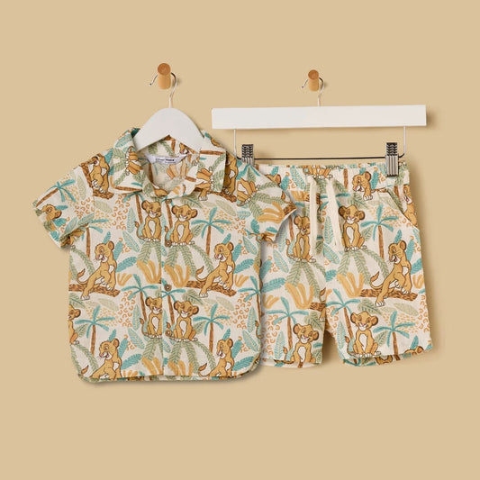 MAX - Lion King Print Cotton Shorts Set