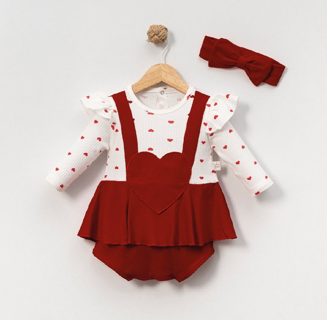 2PC  LOVE BODYSUIT SET