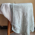 KNITTED DOUBLE SIDED SHERPA - baby blanket