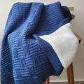 KNITTED DOUBLE SIDED SHERPA - baby blanket