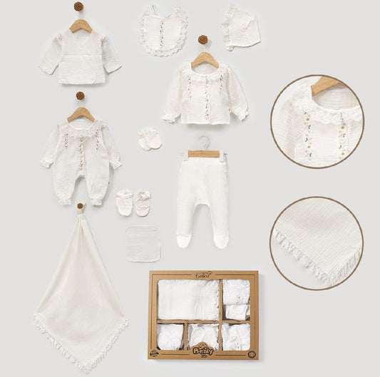 EMBROIDERED-PREMIUM MUSLIN WELCOME SET