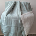 KNITTED DOUBLE SIDED SHERPA - baby blanket