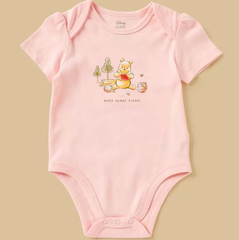 MAX-Pack of 3- Winnie the pooh Print Cotton Bodysuit