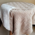 KNITTED DOUBLE SIDED SHERPA - baby blanket