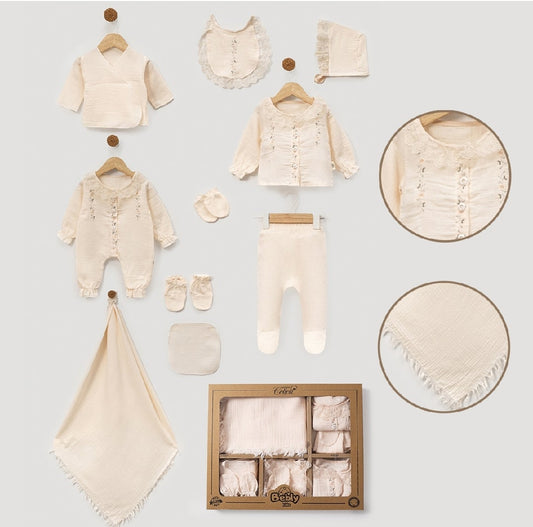 EMBROIDERED-PREMIUM MUSLIN WELCOME SET