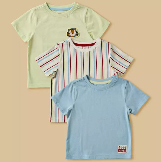 MAX-Pack of 3 - Printed Cotton T-shirt