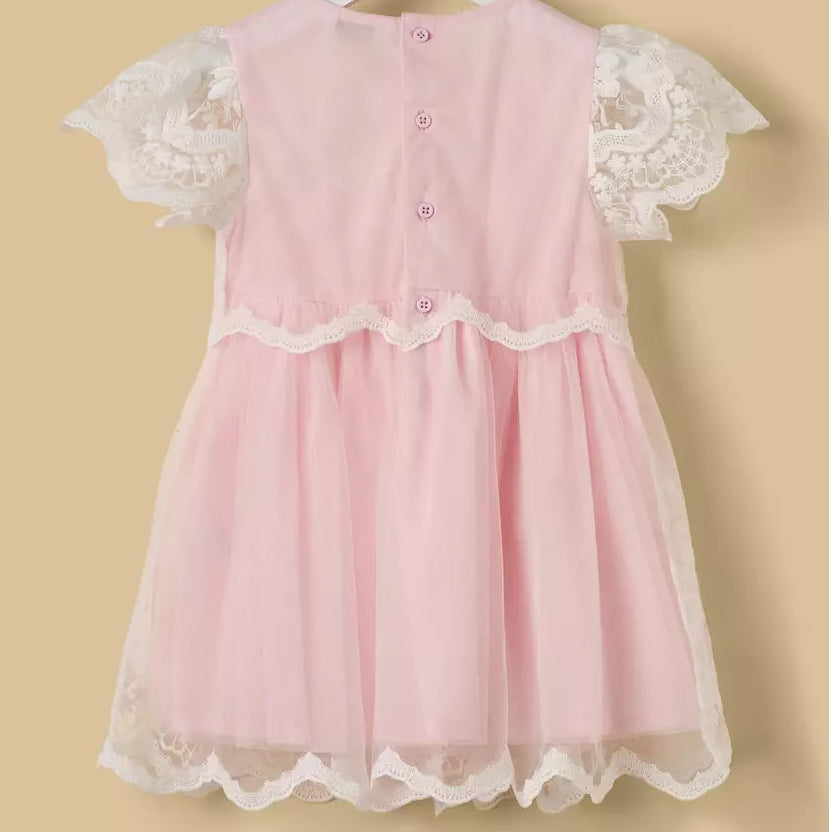 MAX-Mesh Overlay Dress with Bloomers