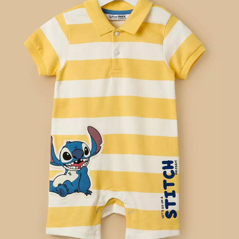 MAX-Stitch Print Cotton Romper